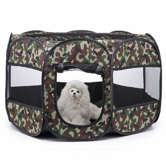 Foldable Pet Octagonal Tent Oxford Cloth Cage Cat and Dog Cage