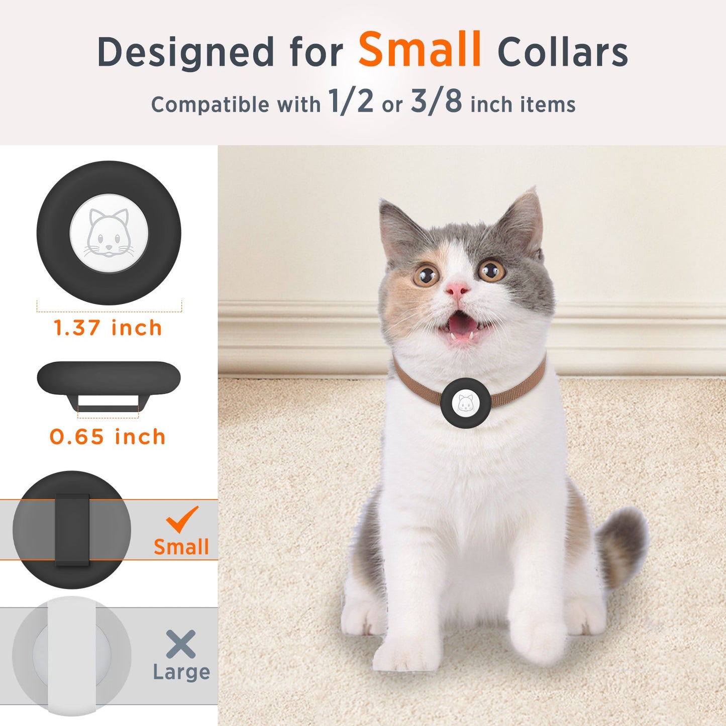 Airtag Holder For Cat Collar Silicone Airtag Holder